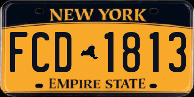 NY license plate FCD1813