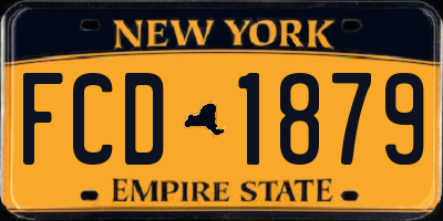 NY license plate FCD1879
