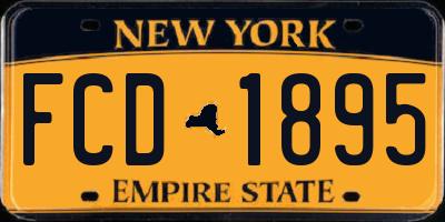 NY license plate FCD1895