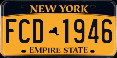 NY license plate FCD1946
