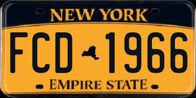 NY license plate FCD1966