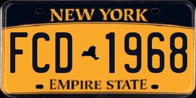 NY license plate FCD1968