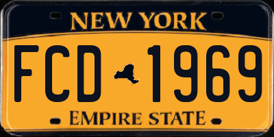 NY license plate FCD1969