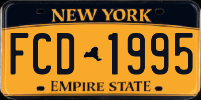 NY license plate FCD1995