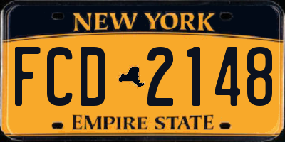 NY license plate FCD2148