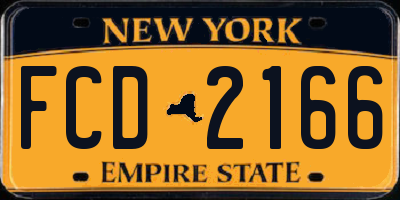 NY license plate FCD2166