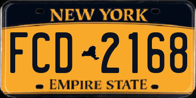 NY license plate FCD2168