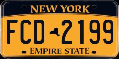 NY license plate FCD2199