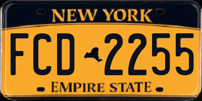 NY license plate FCD2255