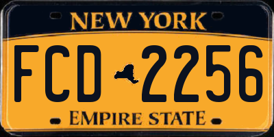 NY license plate FCD2256