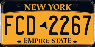 NY license plate FCD2267