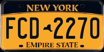 NY license plate FCD2270