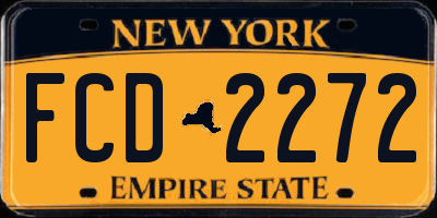 NY license plate FCD2272