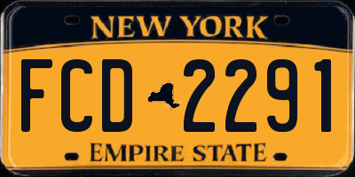 NY license plate FCD2291