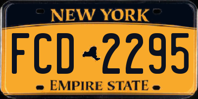 NY license plate FCD2295