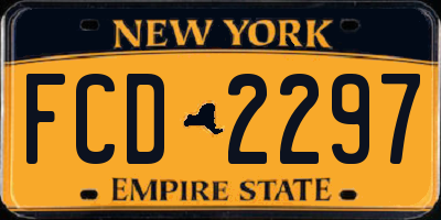 NY license plate FCD2297