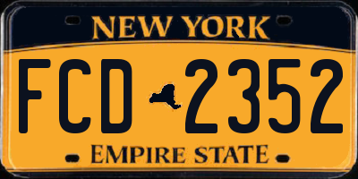 NY license plate FCD2352