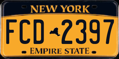NY license plate FCD2397