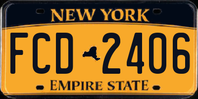 NY license plate FCD2406