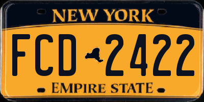 NY license plate FCD2422