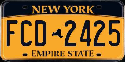 NY license plate FCD2425