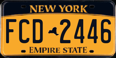 NY license plate FCD2446