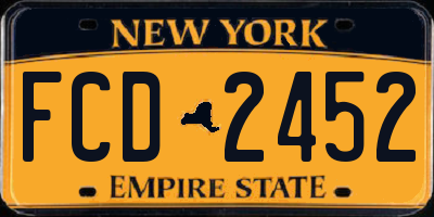 NY license plate FCD2452