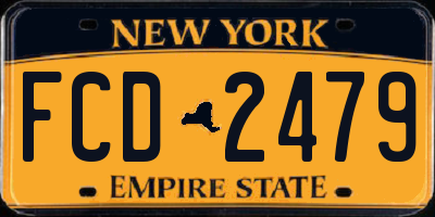 NY license plate FCD2479
