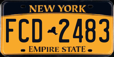 NY license plate FCD2483
