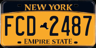 NY license plate FCD2487