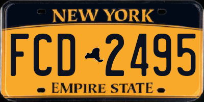 NY license plate FCD2495
