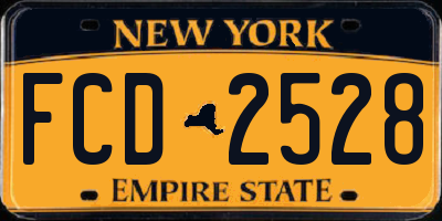 NY license plate FCD2528