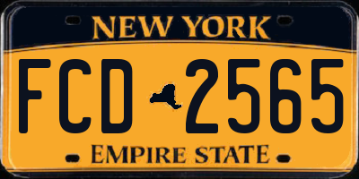 NY license plate FCD2565