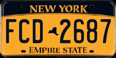 NY license plate FCD2687