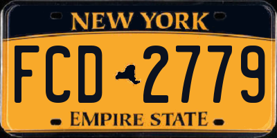 NY license plate FCD2779
