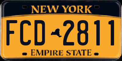 NY license plate FCD2811
