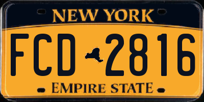 NY license plate FCD2816