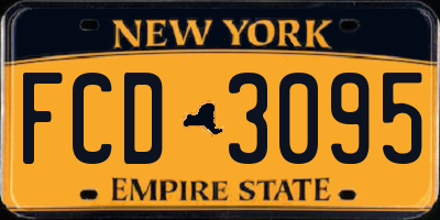 NY license plate FCD3095