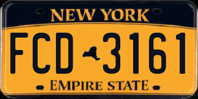 NY license plate FCD3161