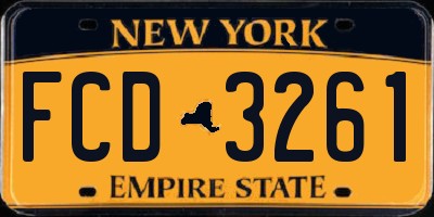 NY license plate FCD3261