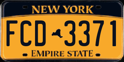 NY license plate FCD3371