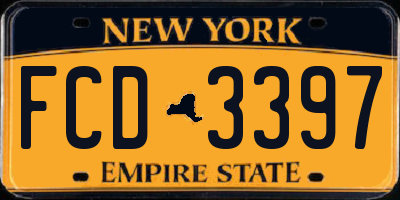 NY license plate FCD3397