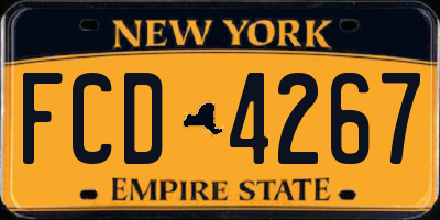 NY license plate FCD4267