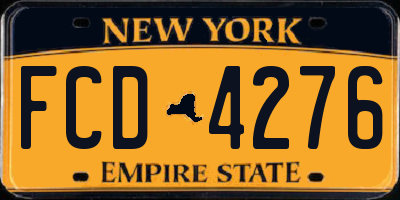 NY license plate FCD4276