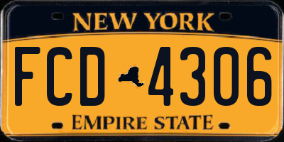 NY license plate FCD4306