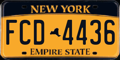 NY license plate FCD4436