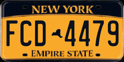 NY license plate FCD4479