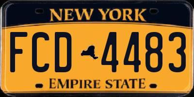 NY license plate FCD4483