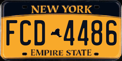 NY license plate FCD4486
