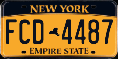 NY license plate FCD4487